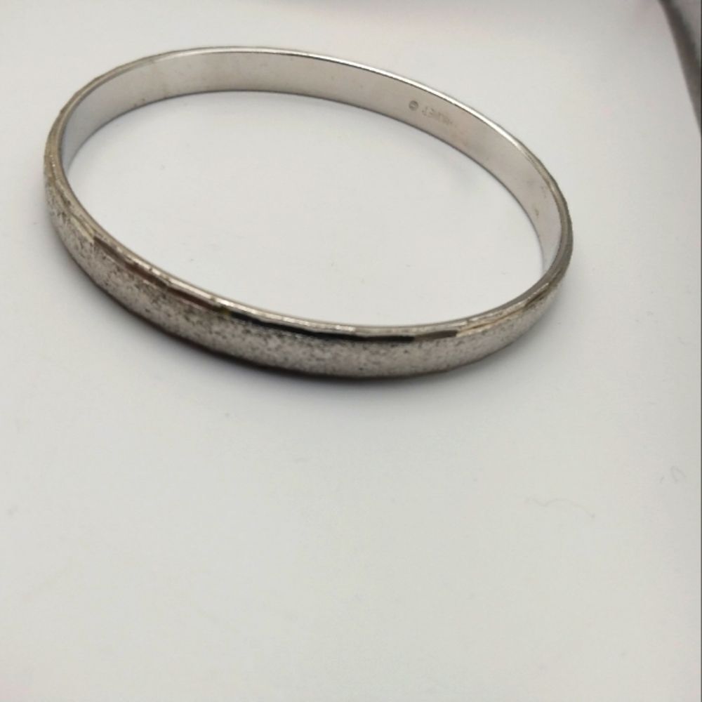 Monet sparkle glitter silver bracelet bangle vintage estate high end well made